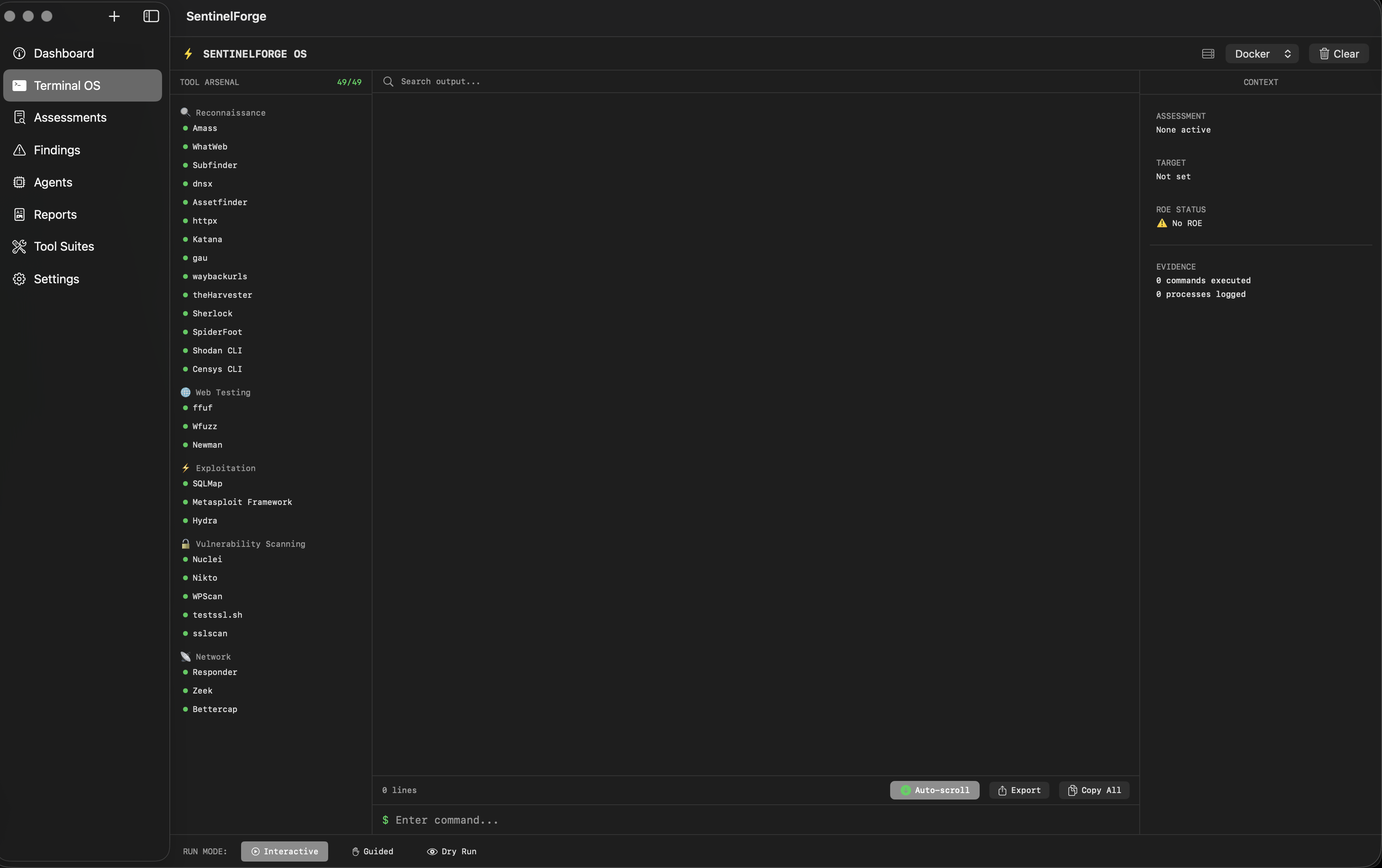 Terminal OS View with Live Output