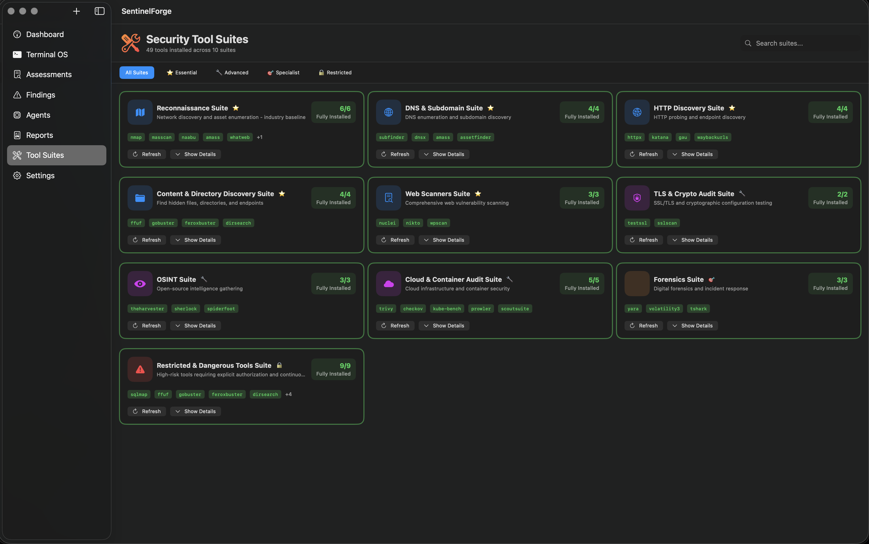 Tool Arsenal - 62 Security Tools Ready